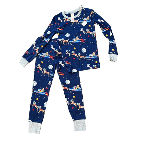 Boden Space Santa Pajamas Set (8 Year) - Picture 1 of 5